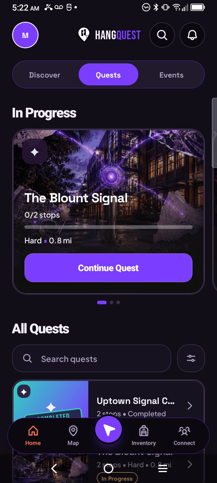 Current HangQuest Quest catalog